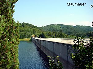 Staumauer Rauschenbach Talsperre Staumauer Rauschenbach Talsperre